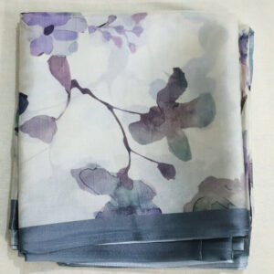 TBS25054 - Pastel Floral Printed Butter Silk semi-Tussar saree