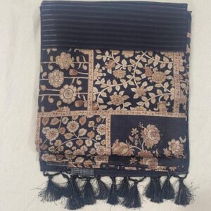 TST25045 - Semi Tussar - Black